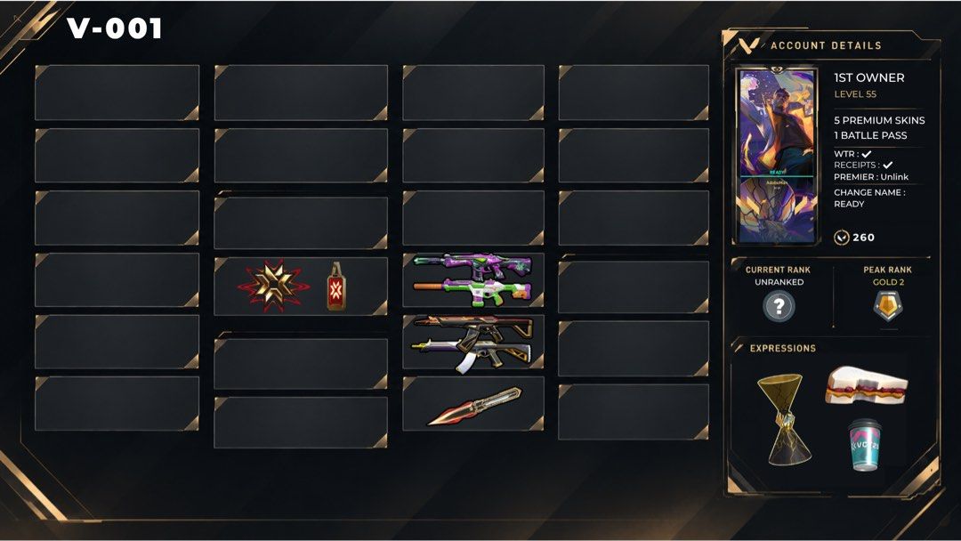 VALORANT ACCOUNT 5 PREMS with wtr & receipts (Category: Game Gift Cards & Accounts) located in Bocaue. Submitted by dnp.valobns (Listing ID 1469566556, Image 1). Description: - All transactions done via fb only - Buyer shoulders MM (Midman) Fee - No MM, No Transaction - MM Should be legitimate from a known valo bns group para pareho tayo protektado sa transaction 2500 nego Message for more details. Pag deal tayo connect tayo fb!.