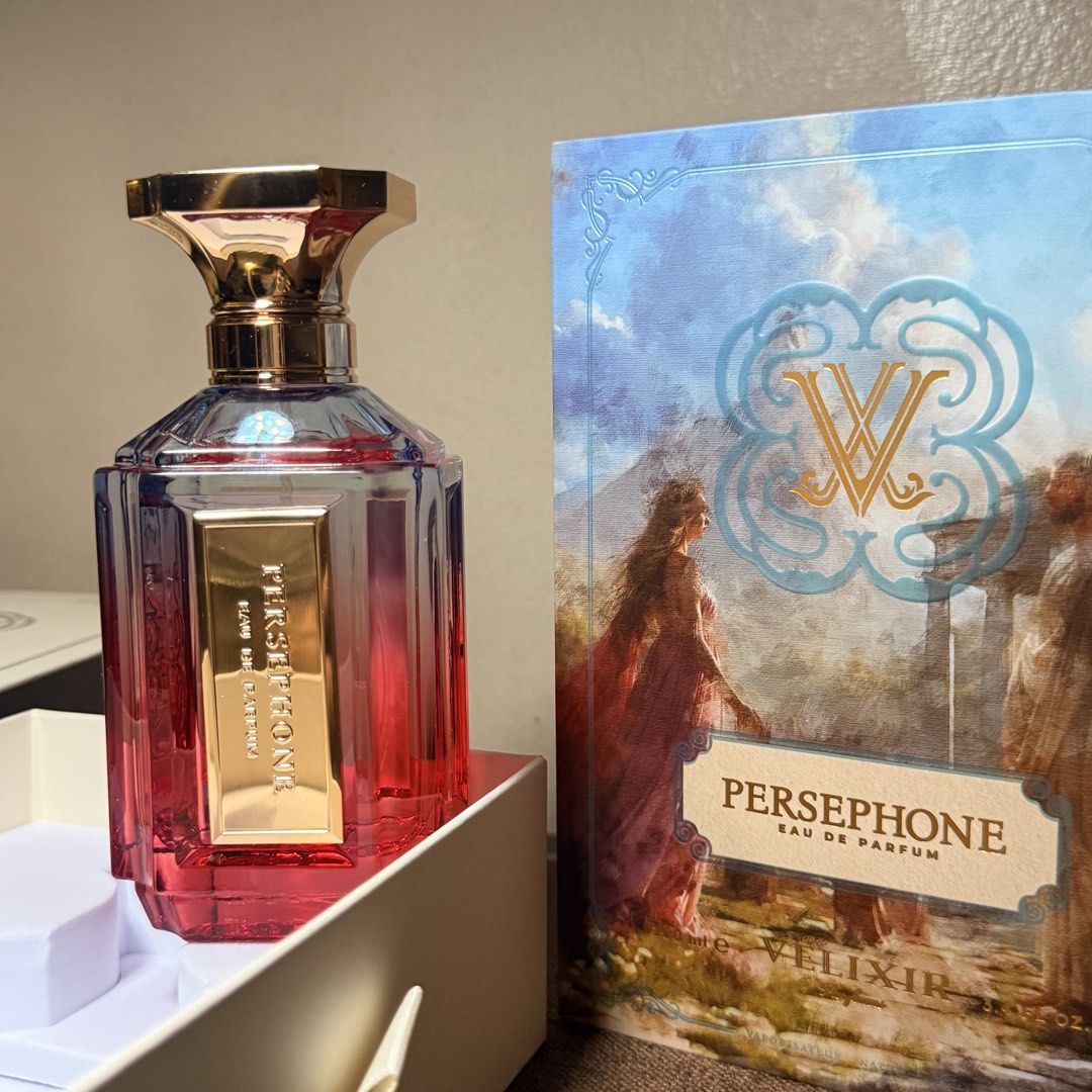 VELIXIR Persephone Eau De Parfum 100ml (Category: Fragrance & Deodorants) located in Cagayan de Oro. Submitted by hohohoho26 (Listing ID 1469537825, Image 1). Description: NO SWAP. Few sprays missing. Full presentation. CDO area can meetup/maxim. Smells citrusy fresh perfect for hot and humid PH weather. RFS blindbuy and I prefer other scent profile. - Brand/Scents: VELIXIR Persephone Eau de Parfum - Volume: 100ml (Basically full, only sprayed 1-