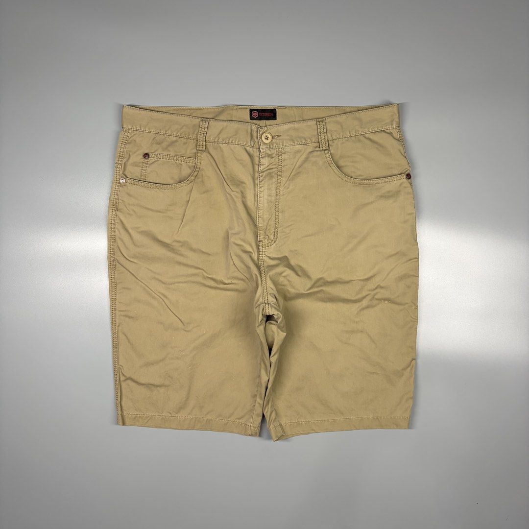 Victorinox (Category: Activewear) located in Cavite. Submitted by onebeancent (Listing ID 1469394737, Image 2). Description: 🔘CODE 00146 Size: 38 Waisltine Dimension: 21" Length Color: Khaki Color Rate: 9/10 Issue: Missing back patch & discoloration Condition: Verygood Price: 350php Additional Shipping Fee (J&T Small Pouch) 75php Luzon 100php visayas 120php mindanao.