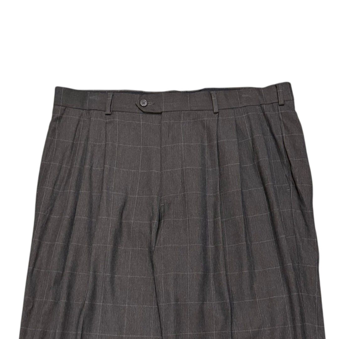 VINTAGE GEORGE BROWN WINDOWPANE TROUSER (Category: Trousers) located in Dinalupihan. Submitted by aizzeestuffs (Listing ID 1469497629, Image 2). Description: Length:40.5" Waist:37" Inseams:28.5" Rise: 12" Thighs:14" Hem:9.5" Color may vary due to lighting. Pm for more Details. Old Money Luxury Designer..