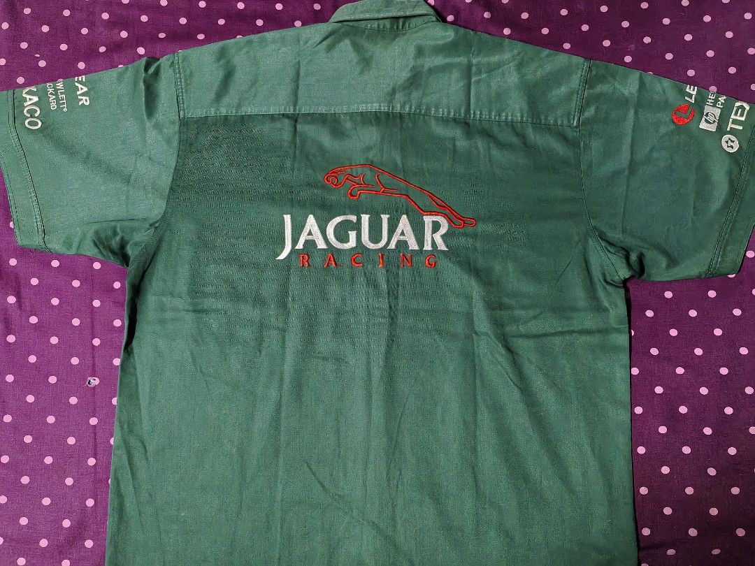 Vintage Jaguar Racing Button Down Work Polo (Category: Tshirts & Polo Shirts ) located in San Juan City. Submitted by reddvelasquez4298 (Listing ID 1469425642, Image 2). Description: Vintage Jaguar Racing Button Down Work Polo Size XXL 24 Width 31 Length Good Condition Issue minor discolorations, check photos. Hindi naman ganun ka visible. 😊 2000 00 pesos.