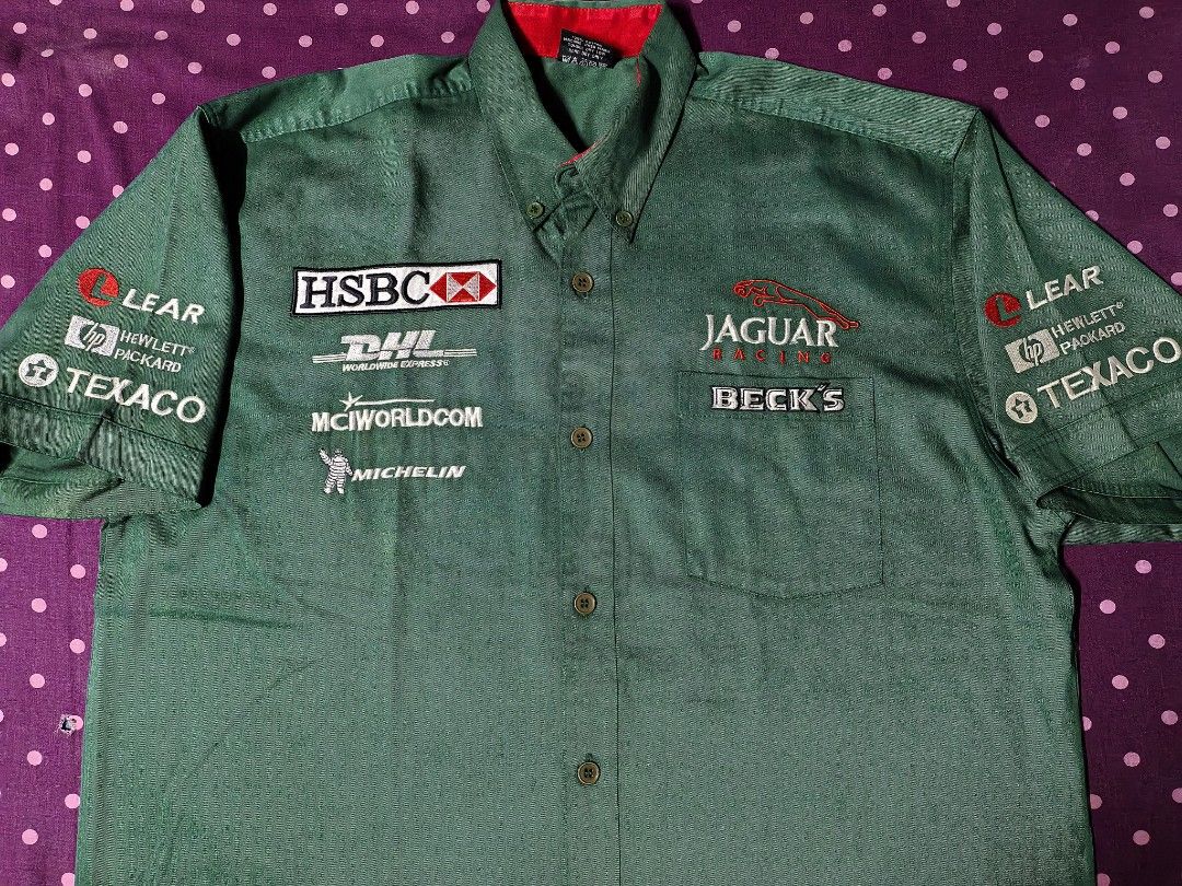 Vintage Jaguar Racing Button Down Work Polo (Category: Tshirts & Polo Shirts ) located in San Juan City. Submitted by reddvelasquez4298 (Listing ID 1469425642, Image 3). Description: Vintage Jaguar Racing Button Down Work Polo Size XXL 24 Width 31 Length Good Condition Issue minor discolorations, check photos. Hindi naman ganun ka visible. 😊 2000 00 pesos.