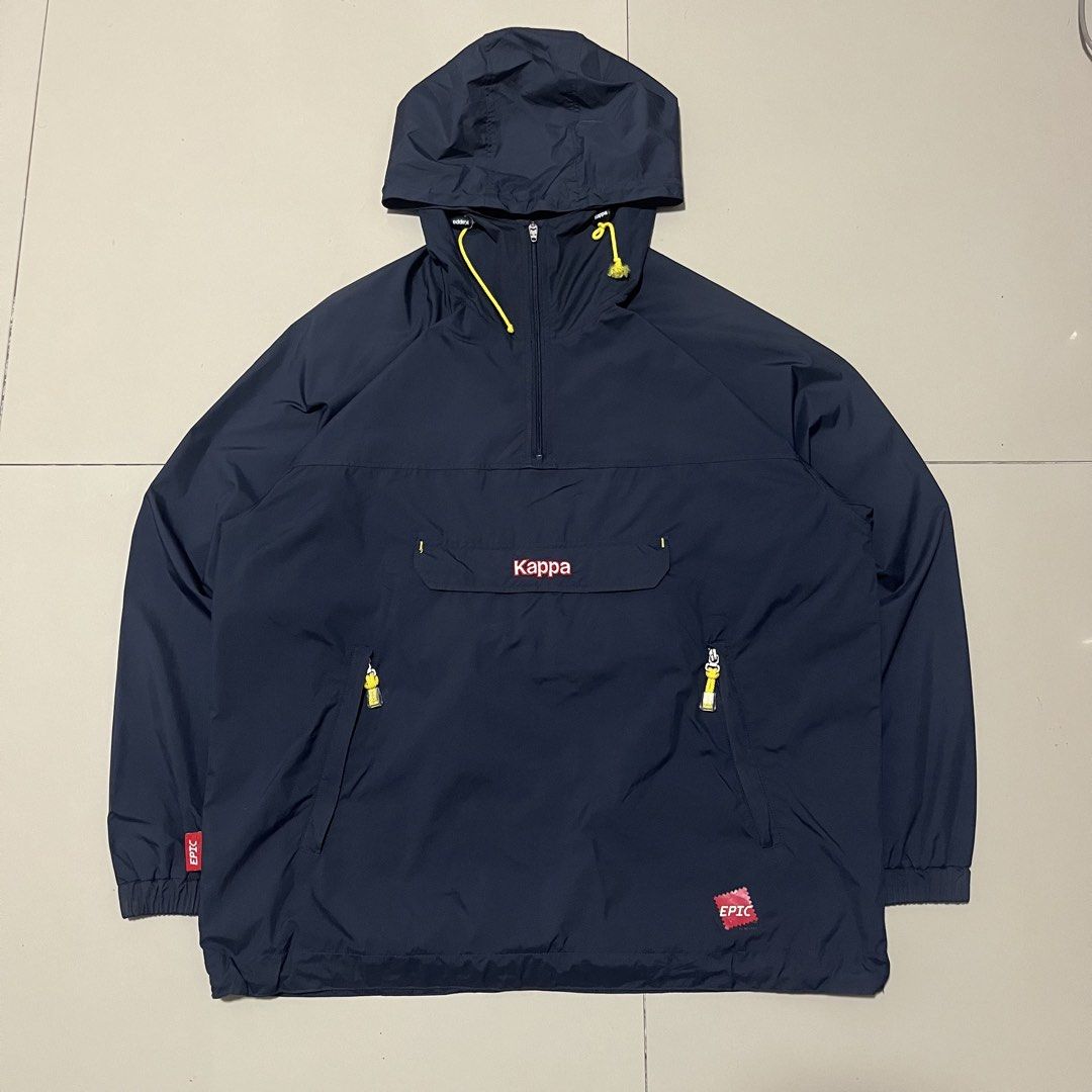VINTAGE KAPPA X EPIC EMBROID LOGO PACKABLE WINDBREAKER JACKET (Category: Coats, Jackets and Outerwear) located in Manila. Submitted by balanse (Listing ID 1469451580, Image 1). Description: SIZE: M ON TAG OVERSIZE L-XL FITTINGS DIMES: 25W X 29L EXCELLENT CONDITION. 9.9 HONEST COLOR RATE. NONE ANY ISSUE..
