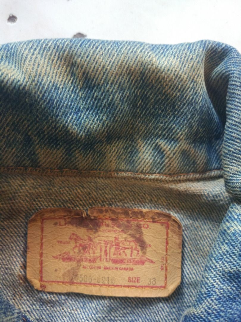 Vintage Levis Canada Denim Jacket 38 (Category: Coats, Jackets and Outerwear) located in Pasay City. Submitted by denimdude.ph (Listing ID 1469450499, Image 3). Description: fade on collar and light distressing, last pics.