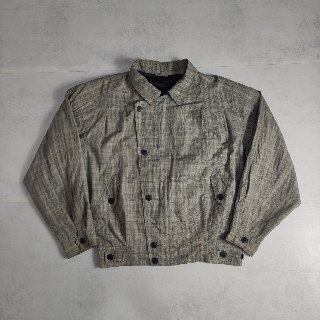 Vintage Lucasini Asymmetrical Bomber Jacket (Category: Coats, Jackets and Outerwear) located in Bulacan. Submitted by thriftlockerph (Listing ID 1469550481, Image 1). Description: Lightweight Size: M Dimension: 24L 23W Condition: 9/10 Issue: stain.
