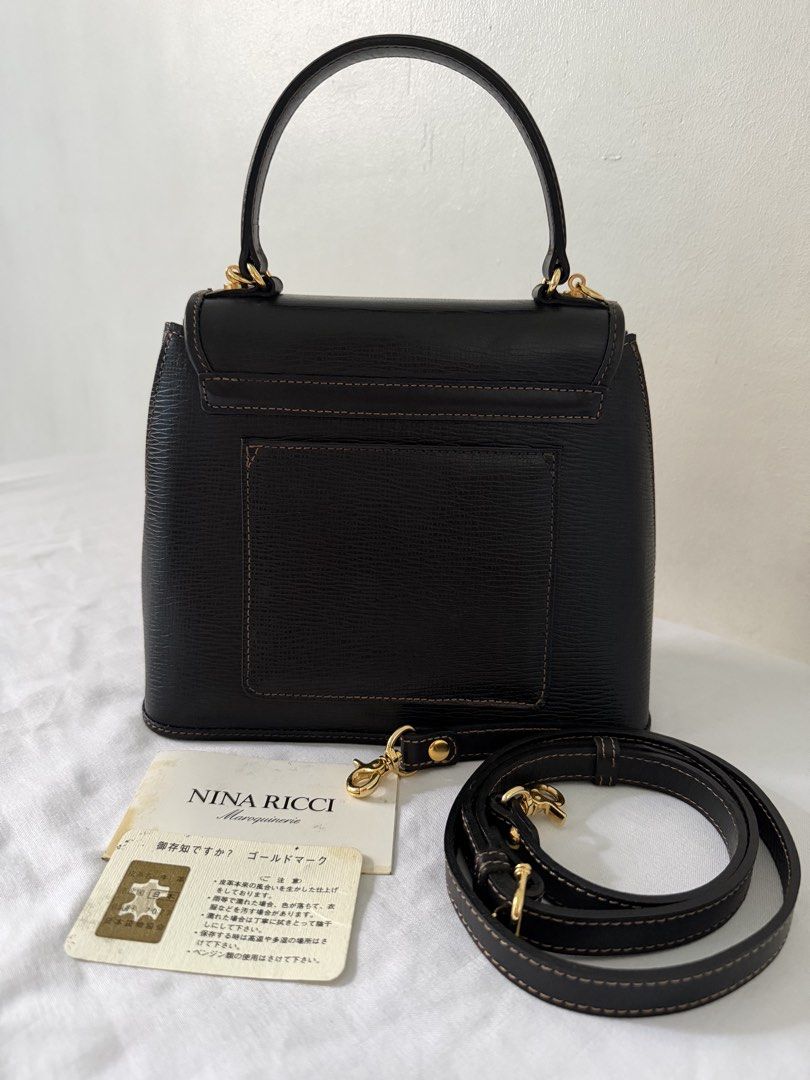 VINTAGE NINA RICCI STRUCTURED 2 WAY (Category: Sling Bags) located in Manila. Submitted by meldydsant58389 (Listing ID 1469431454, Image 2). Description: Vintage Nina Ricci Structured 2 Way Bag Condition: Like New Condition (May konting tuklap lang but still classy) Selling Price: ₱2,000 but still negotiable .