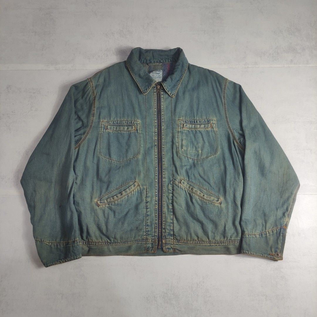 Vintage Paralyser Blanket Lined Work Jacket (Category: Coats, Jackets and Outerwear) located in Bulacan. Submitted by thriftlockerph (Listing ID 1469555382, Image 1). Description: Size: L Dimension: 25.5L 23W Condition: 7/10 Color rate: 7/10 Issue: scratches, stains, nagsoften na yung fabric.