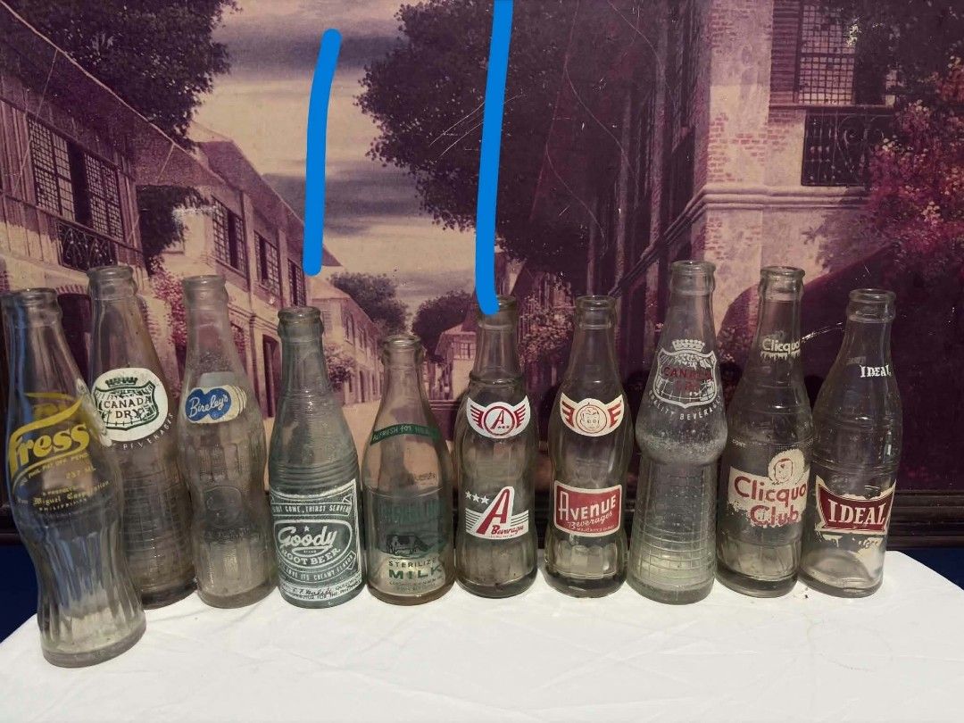 Vintage soda bottle (Category: Vintage Collectibles) located in Caloocan City. Submitted by romzfischer (Listing ID 1469477475, Image 1). Description: per piece or take all.