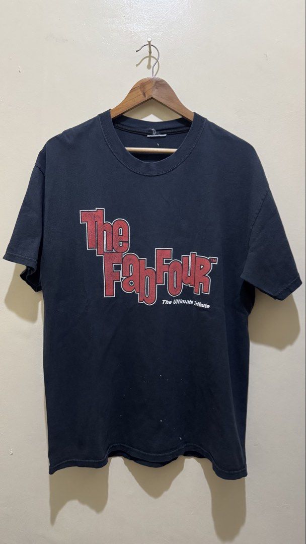 Vintage The Fab Four ( the beatles ) (Category: Tshirts & Polo Shirts ) located in Makati City. Submitted by renkill (Listing ID 1469565034, Image 1). Description: 21x28.5 Cut tag mno knits Issue crack prints, dot stains.