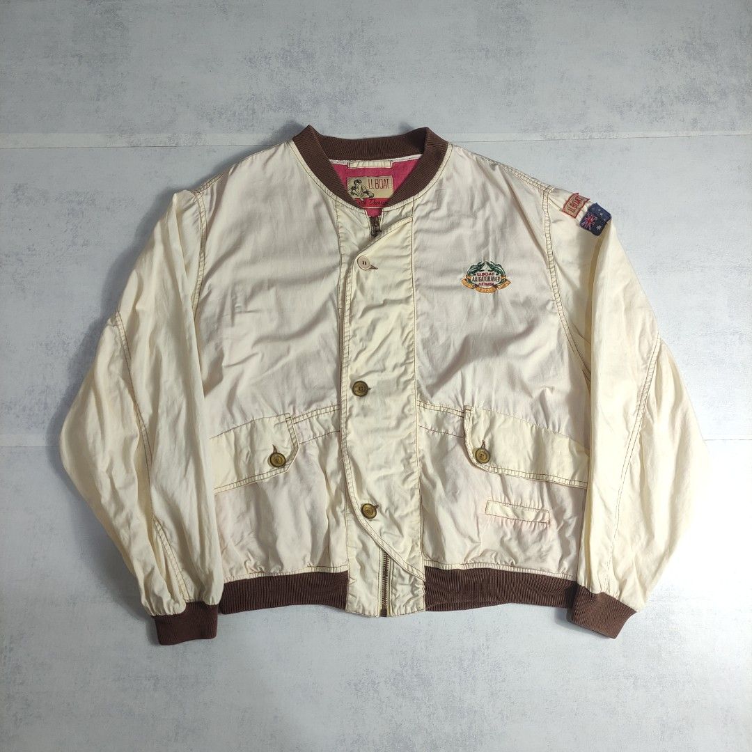 Vintage U. Boat Bomber Jacket (Category: Coats, Jackets and Outerwear) located in Bulacan. Submitted by thriftlockerph (Listing ID 1469552112, Image 1). Description: Size: fits L Dimension: 25L 24W Condition: 9/10 Issue: replaced button.