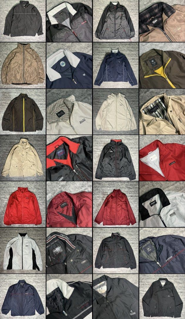 Vintage Windbreaker Jackets Assorted Brands and Colours (Category: Coats, Jackets and Outerwear) located in Manila. Submitted by 2karchive.ph (Listing ID 1469515942, Image 1). Description: FOR SALE BUNDLE BRANDED JACKETS 27-35 PCS UNISEX & MIXED SIZES RFS: Me and my partner got our fulltime job and don’t have time anymore. SURE BUYER ONLY AND NO SCAM PLEASE. .