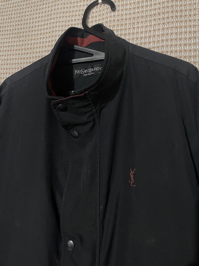 Vintage YSL Jacket (Category: Luxury Apparel) located in Liloy. Submitted by juan2thrift (Listing ID 1469520967, Image 3). Description: Vintage YSL Jacket Pour homme -100- Size L-XL Dimes - 23” x 30” Excellent Condition Issue - Zipper Pull Replaced.