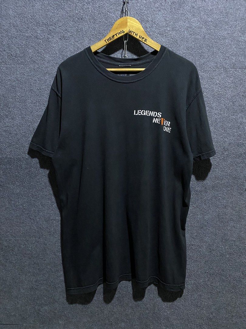 VLONE 999 “LEGENDS NEVER DIE” (Category: Tshirts & Polo Shirts ) located in Banga. Submitted by thriftingwithher (Listing ID 1469532398, Image 2). Description: 📌 VLONE 999 “LEGENDS NEVER DIE”💎 (SOBRANG GANDA NETO SA PERSONAL❤️‍🔥) ◾DIMES: WIDTH 22.5 X LENGTH 31✨ ◾RANDOM TAG✨ ◾ISSUE: NONE✨ ◾COLOR RATE: 9.5/10✨ ◾EXCELLENT CONDITION✅.