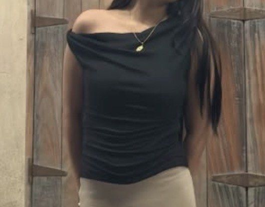 VXN Versatile Multi-Way Ruched Black Top (Category: Sleeveless) located in Manila. Submitted by janna606 (Listing ID 1469544254, Image 2). Description: - Multi-way neckline: can be worn off-shoulder, one-shoulder, or as a cowl neck - Features stylish all-over ruching down the body - Stretchy fabric that flatters and hugs your curves - Versatile basic piece, easy to dress up or down with jeans - Color: Classic black.