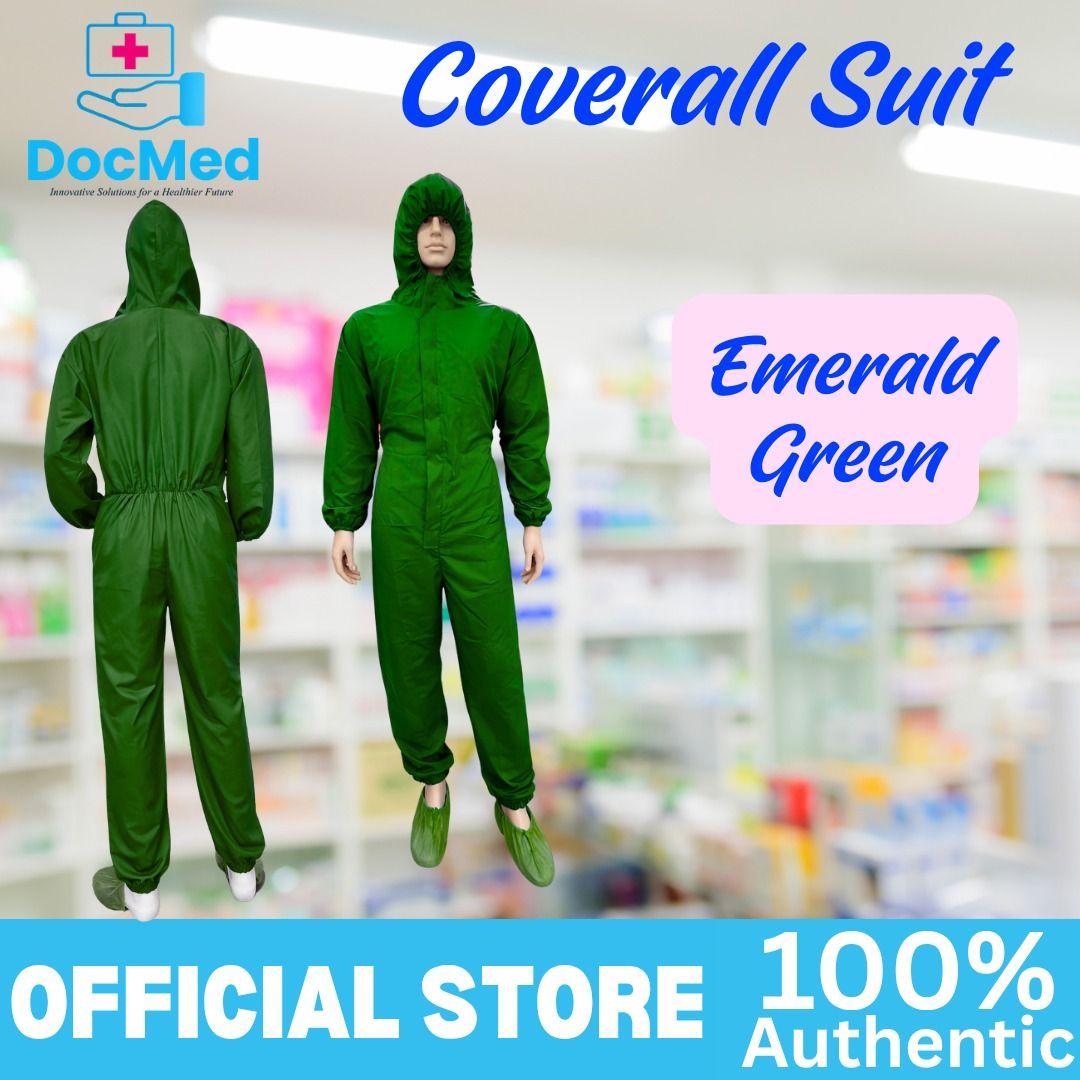 WASHABLE COVERALL SUIT EMERALD GREEN COLOR (Category: Medical Supplies & Tools) located in Quezon City. Submitted by marketings84097 (Listing ID 1469464323, Image 1). Description: .