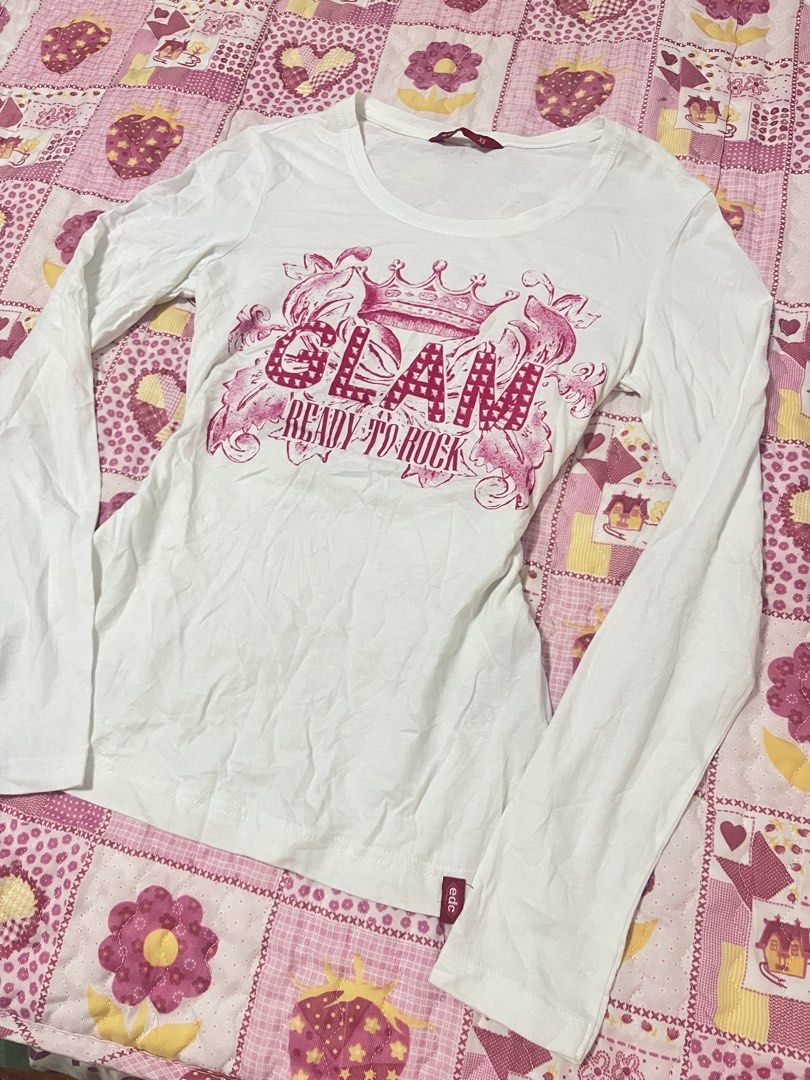 White longsleeves edc top (Category: Sleeveless) located in Davao. Submitted by lovedfaerie (Listing ID 1469530266, Image 1). Description: Xs-semi m no flaws.