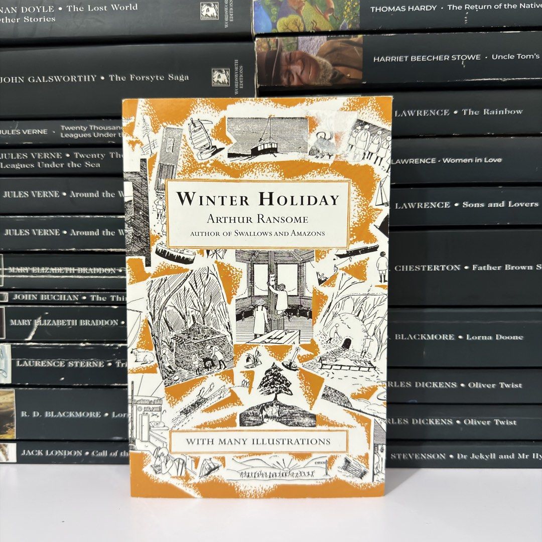 Winter Holiday Arthur Ransome Paperback Book (Category: Storybooks) located in Lingayen. Submitted by readwjane (Listing ID 1469479086, Image 1). Description: - Title: Winter Holiday by Arthur Ransome - Series: Swallows and Amazons (Classic Children's Adventure) - Features: Loaded with original illustrations throughout - Design: Eye-catching orange and white cover - Perfect for: Young adventure lovers and book collectors.