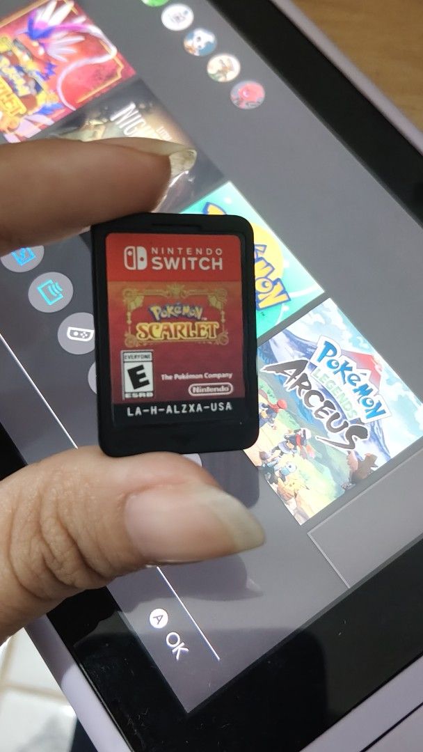 [WITH CASE] Pokemon Scarlet (Category: Nintendo) located in Cagayan de Oro. Submitted by Jay.xie (Listing ID 1469537980, Image 1). Description: SELLING POKEMON SCARLET [with case] willing to provide more pics rfs: no interest anymore swap: pokemon legends of arceus or wii sports.
