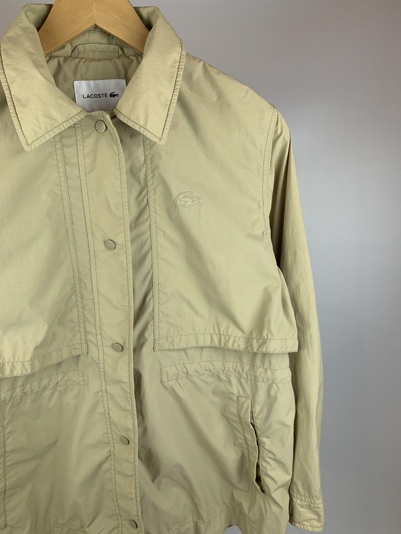 Womens - Lacoste Storm-Flap Lightweight Utility Jacket. (Category: Coats, Jackets and Outerwear) located in Bacolod City. Submitted by mixedgarmzbcd (Listing ID 1469473871, Image 2). Description: •Excellent Condition •Complete tags •Color rate 9.5/10 •Tagged size: 34 Width: 20.5 Shoulder: 17 Sleeve: 23 Length: 27.5 •No major flaws .