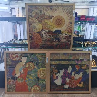 Ethnic Collection Animal Wooden Framed Art Goat Eagle Deer, Furniture ...