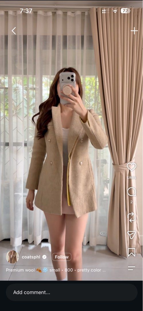 Wool Coat (Category: Coats, Jackets and Outerwear) located in Quezon City. Submitted by thrifts_mnl. (Listing ID 1469571794, Image 1). Description: .
