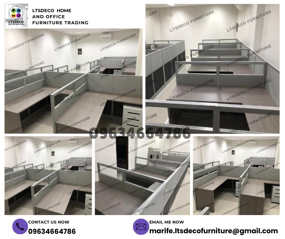 workstation table cubicles office partition furnitures (Category: Office Furniture & Fixtures) located in Quezon City. Submitted by kaorie (Listing ID 1469399554, Image 1). Description: 👉Are you looking for WORKSTATION, MODULAR CUBICLES OFFICE PARTITION, and OFFICE FURNITURE SUPPLIER? LTSDECO Furniture, is direct supplier, manufacturer, and trusted provider of high quality, affordable and durable modular office divider partition, home and office