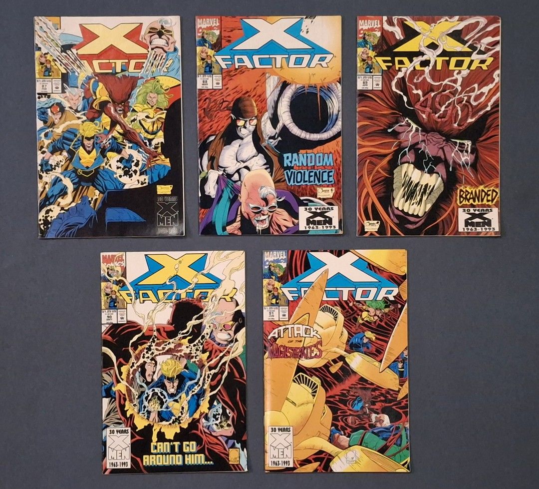 X-Factor #87-#96 Lot (1992-93 Marvel Comics) (Category: Comics & Manga) located in Paranaque City. Submitted by japs202 (Listing ID 1469480426, Image 2). Description: Sold as lot only (10 issues) includes #92 Fatal Attractions Check photos. Payment: BPI, BDO or Gcash Add for shipping Location: Paranaque also available: X-Factor #70-83 lot. .