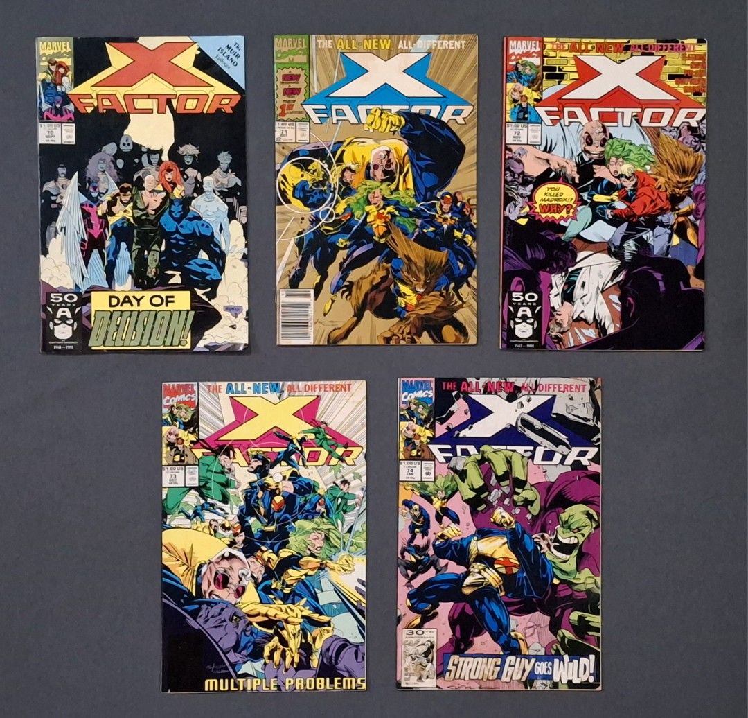 X-Factor #70-83 Lot (1991-92 Marvel Comics) (Category: Comics & Manga) located in Paranaque City. Submitted by japs202 (Listing ID 1469479316, Image 2). Description: Sold as lot (14 issues) Some issues (check photos) 71 and 83 someq stain on cover 73 small brown spots on cover 75 brown stain on cover 79 & 81 detached staples Payment: BPI, BDO or GCash Add for shipping Location: Paranaque also available: X-Factor 87-96 lot.