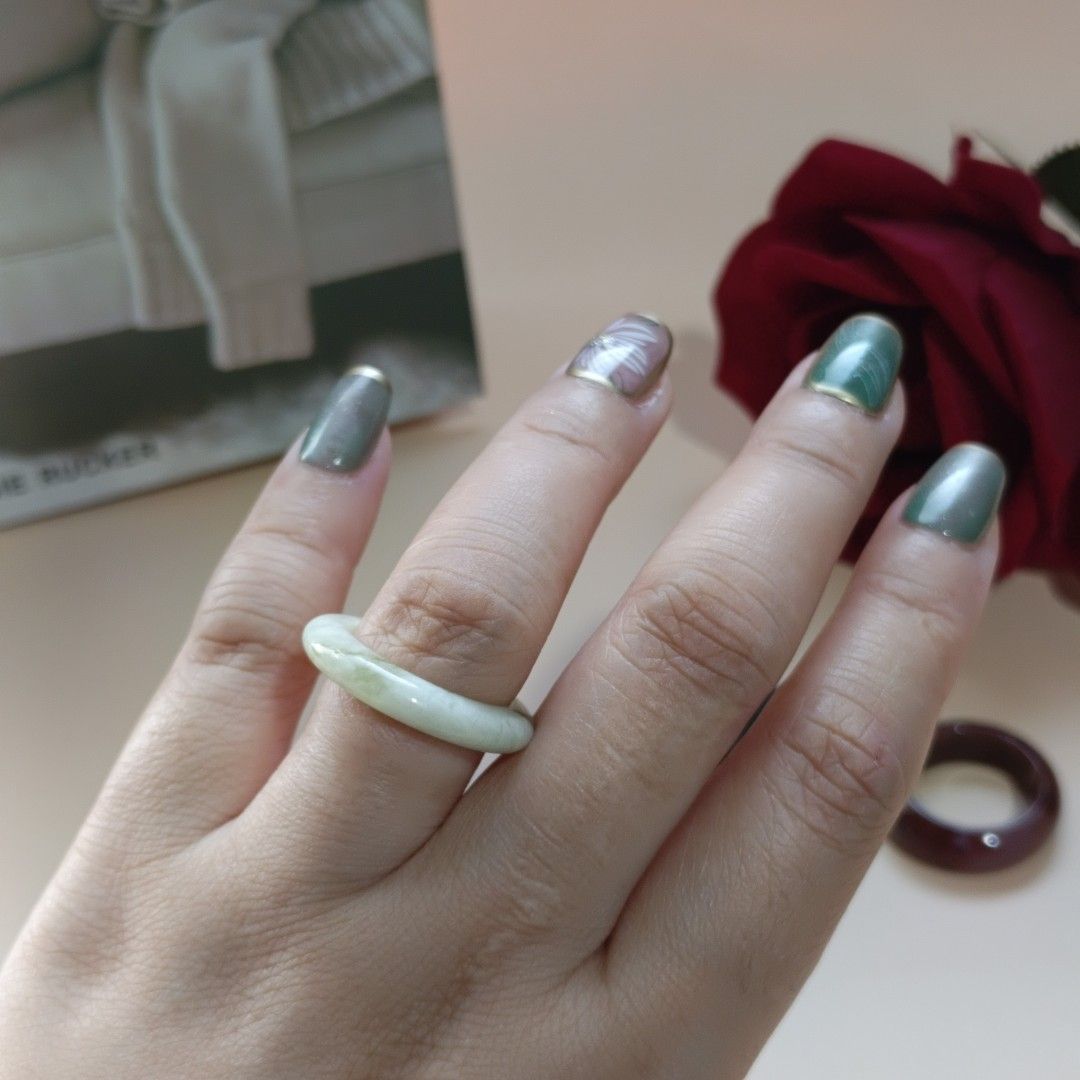 Xiuyu Jade Bangle Ring (Category: Rings) located in Manila. Submitted by enchantra_gems (Listing ID 1469465361, Image 3). Description: 💚✨ XIUYU JADE BANGLE RING ✨💚 💎 Stone: Xiuyu Jade 🌿 Style: Classic, elegant & timeless 💍 Ring Size: 8 (18.3mm) ✨ Traditional Meaning: Jade is often associated with harmony, wisdom, good fortune, and prosperity..