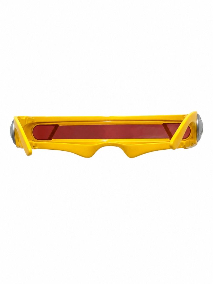 X-Men Cyclops Cosplay Visor Sunglasses - Yellow & Red (Category: Sunglasses & Eyewear) located in Pasig City. Submitted by swipeandpicks (Listing ID 1469526179, Image 2). Description: • Color: Vibrant Matte Yellow Frame with a Transparent Ruby Red Shield Lens • Material: Lightweight, impact-resistant premium molded composite plastic frame with a durable polycarbonate lens • Style: Wraparound Monoblock / Cyber Punk Visor Shield • Size: Standard ad