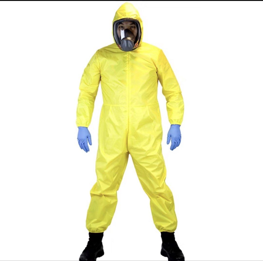 Yellow Hazmat Suit (Breaking Bad Costume) (Category: Coats, Jackets and Outerwear) located in Manila. Submitted by mitochondriaa (Listing ID 1469507969, Image 1). Description: 160cm Theres a hole in the suit but already sewn. .