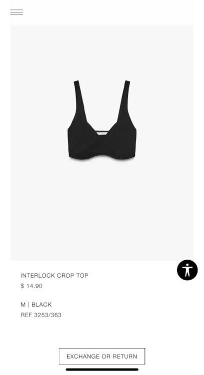Zara crop top (Category: Sleeveless) located in Pasig City. Submitted by bonniebuys_23 (Listing ID 1469547017, Image 2). Description: .