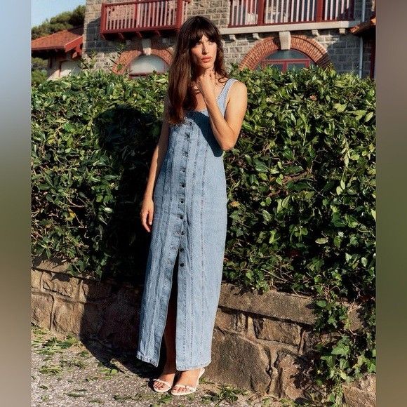 Zara Denim Dress (Category: Dresses) located in Bacolod City. Submitted by victoria2026 (Listing ID 1469570321, Image 2). Description: extra.