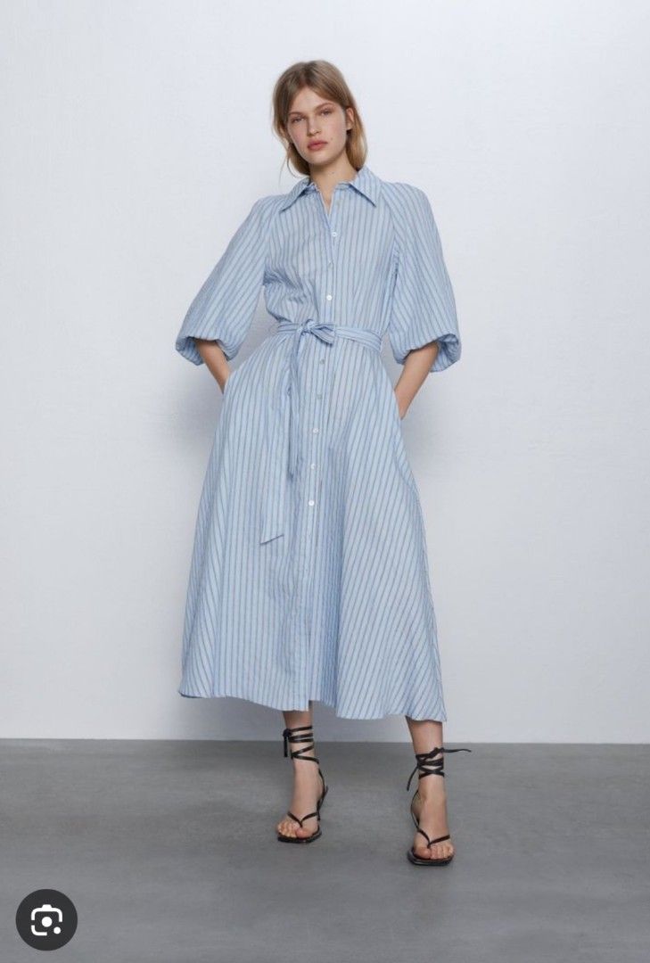 Zara Stripe Dress with belt (Category: Dresses) located in Baguio. Submitted by k_style_co_preloved (Listing ID 1469407016, Image 1). Description: ON SALE! SALE! SALE! 🎉 ✨ SALE GUIDELINES ✨ 📌 Fixed Price Only – All sale items are offered at their final prices. No haggling or further negotiations, please. ❤️ 📏 Flat-Lay Measurements: 🔎 Flaws/Remarks: Authentic zara 💯. Preloved im good condition 9/10 💸 PAYMENT METHOD: bank transfer, gcash 📦 S