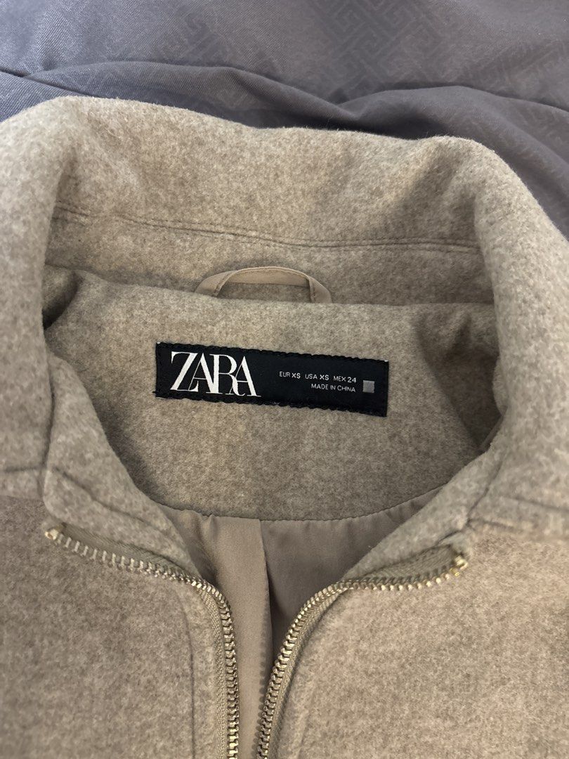 Zara Wool Blend Zip-Up Jacket (Category: Coats, Jackets and Outerwear) located in Marikina City. Submitted by prelovedmgs (Listing ID 1469531053, Image 2). Description: - Used one time only (1 trip. Never used it again) - Condition is 9/10, almost like never worn. Not gusot or worn out. - for reference: my height is 5'3, weight 50kg - one of my faves, very well taken care of Last price posted..