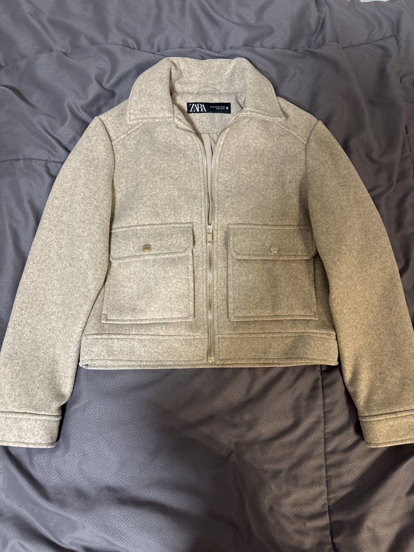 Zara Wool Blend Zip-Up Jacket (Category: Coats, Jackets and Outerwear) located in Marikina City. Submitted by prelovedmgs (Listing ID 1469531053, Image 1). Description: - Used one time only (1 trip. Never used it again) - Condition is 9/10, almost like never worn. Not gusot or worn out. - for reference: my height is 5'3, weight 50kg - one of my faves, very well taken care of Last price posted..