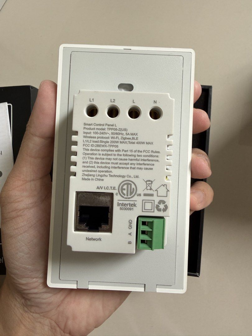 Zemismart Smart Control Panel L TPP05-Z(US) (Category: Electrical, Adaptors & Sockets) located in Angeles City. Submitted by arduino-lover (Listing ID 1469459959, Image 2). Description: Unused Zemismart 7inch Smart Display (10.5k brand new price) - Model: TPP05-Z (US) - Connectivity: Wi-Fi, Zigbee, and BLE - Power: 100-240V, 50/60Hz, 5A max - Max Load: Total 400W max - Ports: Includes network port and green terminal block connectors - Condition: 