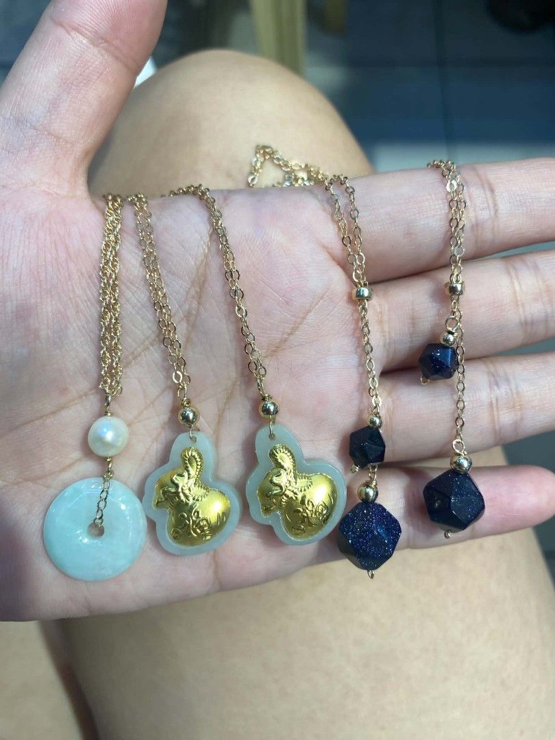 10k jade neckalace and bracelet (Category: Necklaces) located in Antipolo. Submitted by goldjewelry_88 (Listing ID 1469622718, Image 1). Description: 10k jade ( for lifetime use) Not pawnable necklace 3,000 pesos bracelet 2,500 and 2,800.