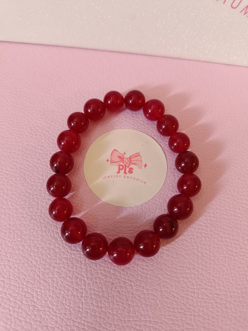 10MM Real Ruby Bracelet (Category: Bracelets) located in General Mariano Alvarez. Submitted by plsjewelryemporium (Listing ID 1469647816, Image 2). Description: Brandnew 10MM Real Ruby bracelet UV Reactive 17CM very pretty in actual no certificate kaya mura. real and natural gemstone PHP 850 + SF MOP: Gcash MOD: J&t express and lalamove NO COD/COP.
