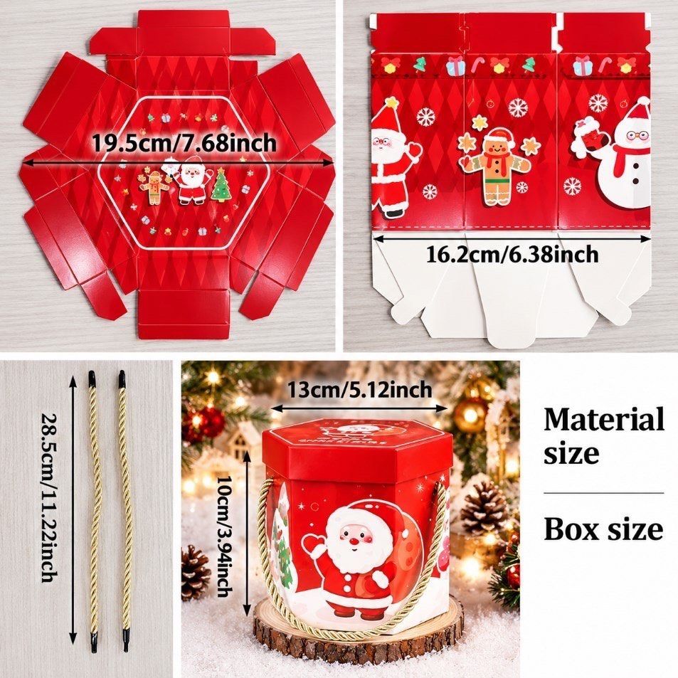 10pcs Hexagonal Christmas Gift RANDOM DESIGN (Category: Craft Supplies & Tools) located in Malabon City. Submitted by heyitskhen (Listing ID 1469631194, Image 2). Description: .
