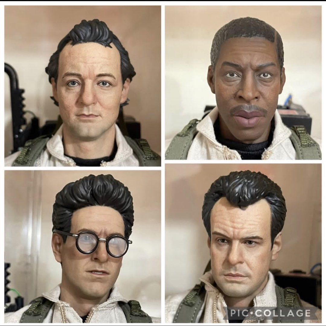 1/6 present toys ghostbusters set (Category: Action & Battle Toys) located in Manila. Submitted by ecto_toys20 (Listing ID 1469687486, Image 1). Description: venkman spengler stantz zeddemore condition: back in box,just displayed in dust proof acrylic case. complete: each with base stand,proton stream and alternate expresaive heads location:deparo,caloocan north MOP: Gcash Delivery: Lalamove.