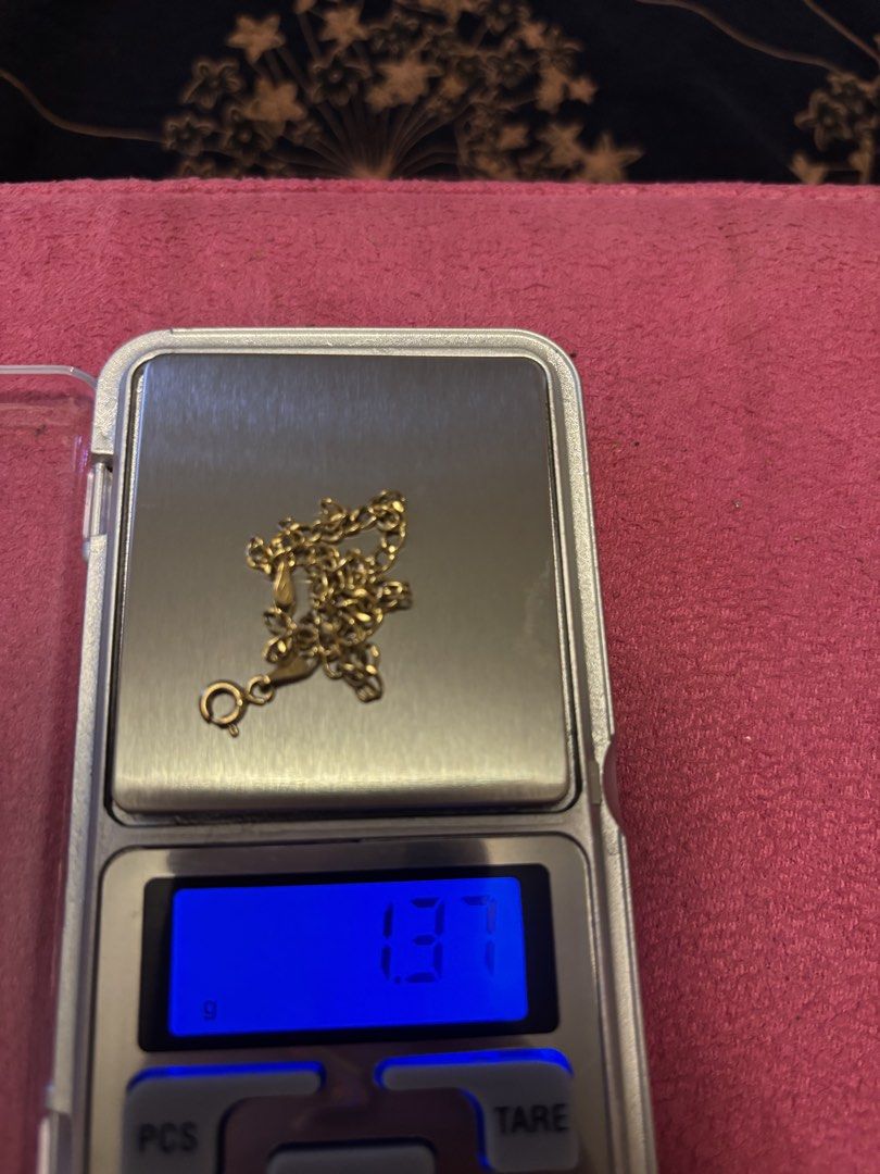 18k saudi gold take all or not (Category: Necklaces) located in Angeles City. Submitted by luxurybagphilippines_byqueen (Listing ID 1469707543, Image 3). Description: necklace with pendant 2.68g nsa 19-20” ₱18,760 bracelet po un parang kadena nsa 8-9” 1.37g ₱9,590 bracelet po un orang kadena na maliliit 8” 1.84g ₱12,880 pendant un chanel 20.00 pesos ang size 1.57g ₱10.990 .