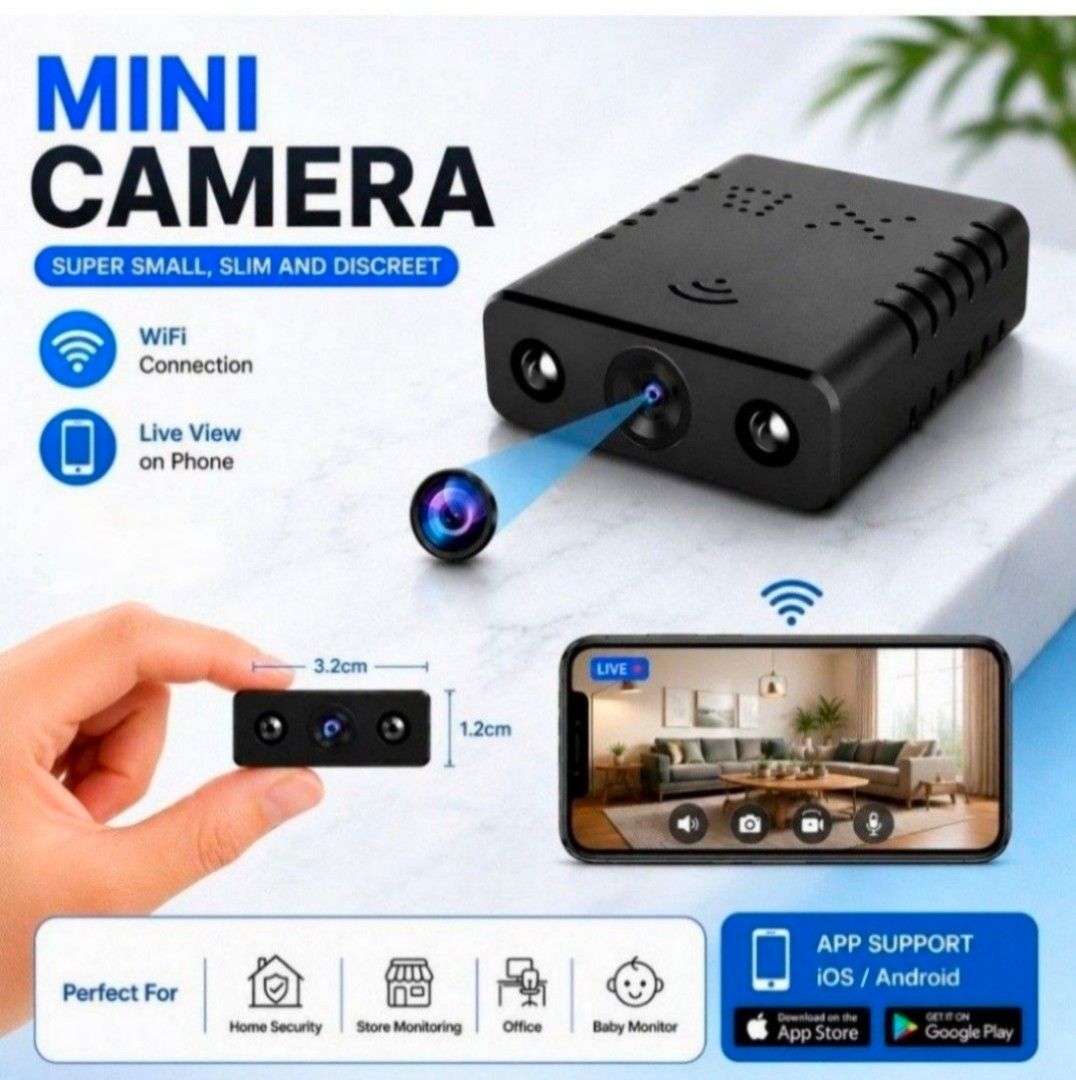 1hr Delivery!* Mini IP Wifi CCTV Security Camera Hidden Pinhole Spy ...