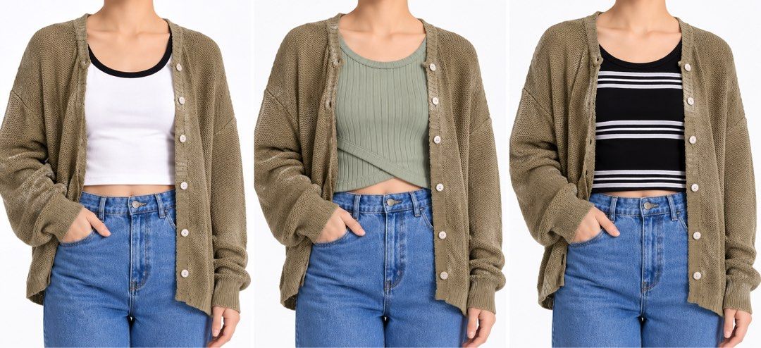 2 Tops + Shorts Set (Category: Sets or Coordinates) located in Muntinlupa City. Submitted by cocofinds023 (Listing ID 1469581231, Image 3). Description: Top Left : ~M | Right : ~L Shorts : ~28.