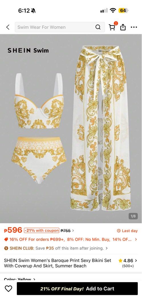 3pc Luxury Style Swimwear (Category: Bikinis & Swimsuits) located in Bulacan. Submitted by ptrciantnio (Listing ID 1469672063, Image 2). Description: Size; Medium Condition; Never Used Never ako naguulit and very clean sa gamit mga sis! Need space lang for new ones. Very loved!.