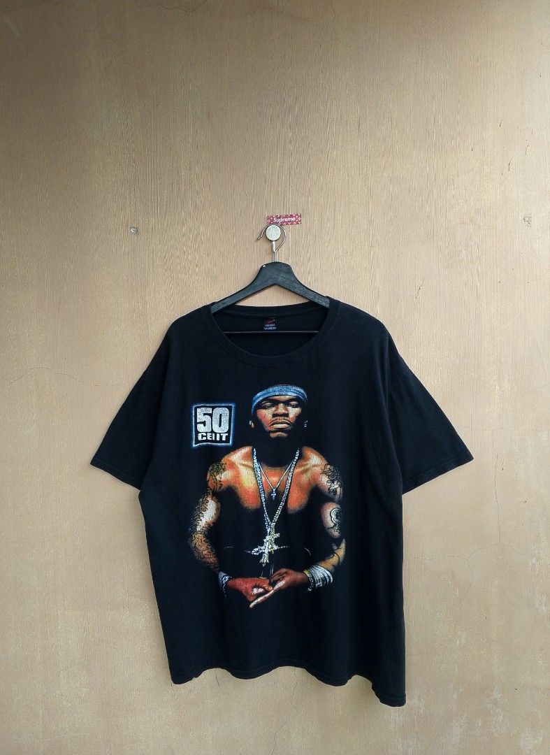 50 Cent Bootleg Raptee (Category: Tshirts & Polo Shirts ) located in Lipa City. Submitted by MEECHYTWO2TWO (Listing ID 1469645526, Image 1). Description: •50 CENT BOOTLEG RAPTEE - Size: XL - Width: 25 / Length: 29 - Location: Lipa City, Batangas - Good condition - Color rate: 9/10 - Additional sf +75 - Mop: GCASH/NO COD - Payment first tomorrow will be shipped.