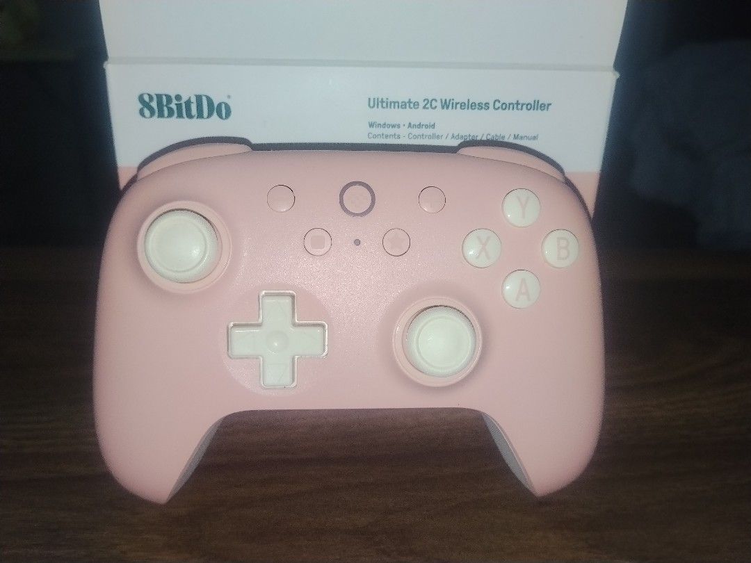 8BitDo Ultimate 2C Wireless Controller Pink (Category: Controllers) located in Manila. Submitted by ram_zzz (Listing ID 1469721491, Image 1). Description: Complete with box and manual No issues and lightly used 800 Can do lalamove Meetup: Pateros, Pasig, Taguig, Makati or any MRT Stations.