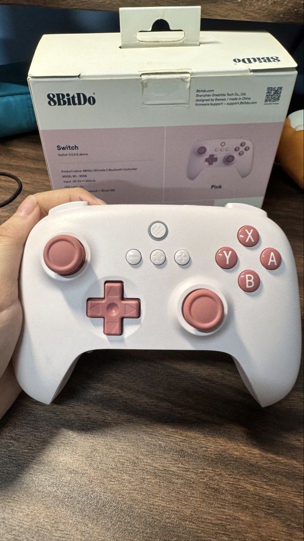 8BitDo Ultimate C Bluetooth Controller Pink (Category: Controllers) located in Makati City. Submitted by khyfra25 (Listing ID 1469631315, Image 3). Description: - Item: 8BitDo Ultimate C Bluetooth Controller (Pink, Model 80NB) - Compatibility: Designed for Nintendo Switch (Bluetooth & wired USB) - Condition: Barely used, excellent working condition - Inclusions: Original box, manual, and cable included - Reason for selling: Decluttering unused ga