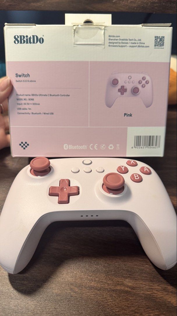 8BitDo Ultimate C Bluetooth Controller Pink (Category: Controllers) located in Makati City. Submitted by khyfra25 (Listing ID 1469631315, Image 2). Description: - Item: 8BitDo Ultimate C Bluetooth Controller (Pink, Model 80NB) - Compatibility: Designed for Nintendo Switch (Bluetooth & wired USB) - Condition: Barely used, excellent working condition - Inclusions: Original box, manual, and cable included - Reason for selling: Decluttering unused ga