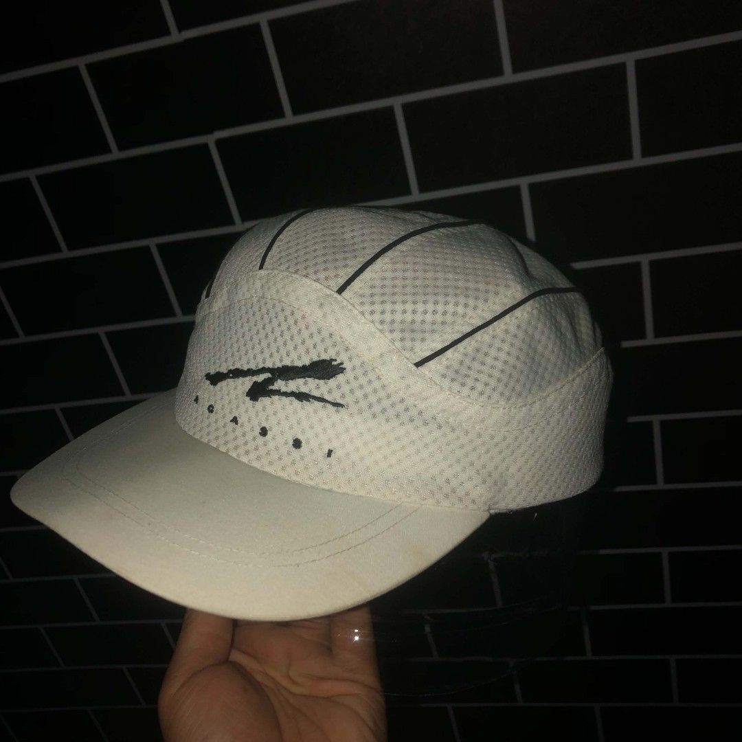 90's NikexAndre Agassi Challenge Court Mesh Cap (Category: Caps & Hats) located in Polomolok. Submitted by kimseranba40372 (Listing ID 1469698392, Image 1). Description: - Authentic 90's Nike white mesh 5-panel hat - Features the classic Agassi logo on the front - Embroidered black Swoosh on the side panel - Lightweight, perforated fabric for maximum breathability - Adjustable black strap with buckle closure in the back - Material: Polyester - Ma